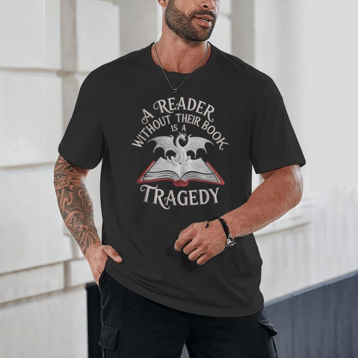 A Reader Without Their Book Is a Tragedy Back To School Unisex T-Shirt