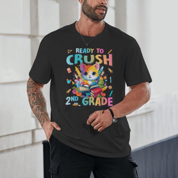 Ready To Crush 2nd Grade Back To School 2nd Grade Cat Kitten Unisex T-Shirt Ready To Crush 2nd Grade Back To School 2nd Grade Cat Kitten Unisex T-Shirt