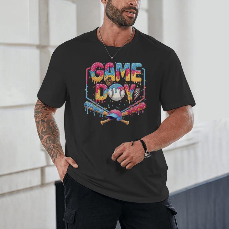 Retro Game Day Baseball Ice Cream Drip For Men Boy Kids Unisex T-Shirt Retro Game Day Baseball Ice Cream Drip For Men Boy Kids Unisex T-Shirt