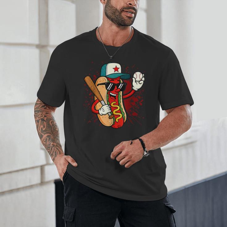 Retro Vintage Baseball Hot Dogs Unisex T-Shirt