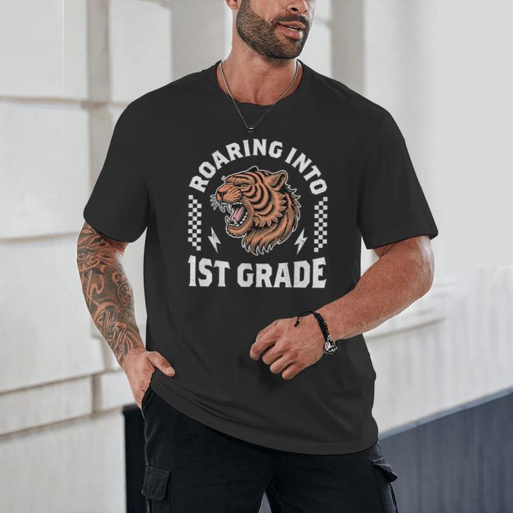 Roaring Into 1st Grade Roaring Tiger Back To School Boy Girl Unisex T-Shirt Roaring Into 1st Grade Roaring Tiger Back To School Boy Girl Unisex T-Shirt
