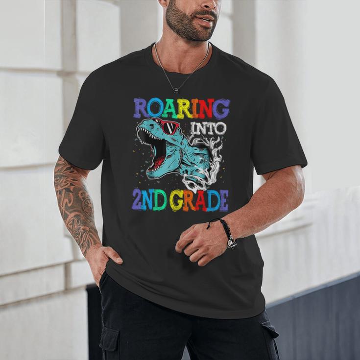 Roaring Into 2Nd Grade DinosaurRex Back To School Unisex T-Shirt Roaring Into 2Nd Grade DinosaurRex Back To School Unisex T-Shirt