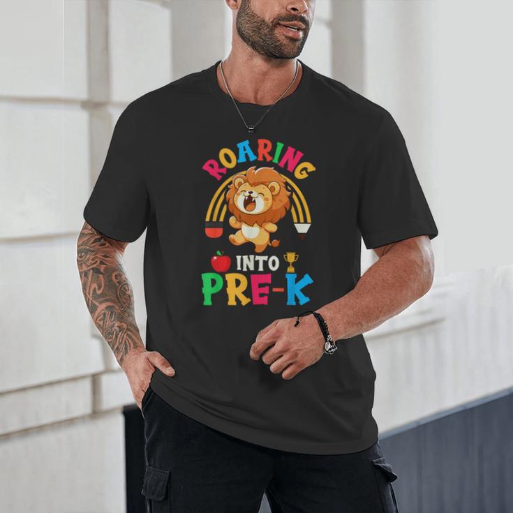 Roaring Into Pre-Kindergarten Lion Pre K Back To School Unisex T-Shirt Roaring Into Pre-Kindergarten Lion Pre K Back To School Unisex T-Shirt