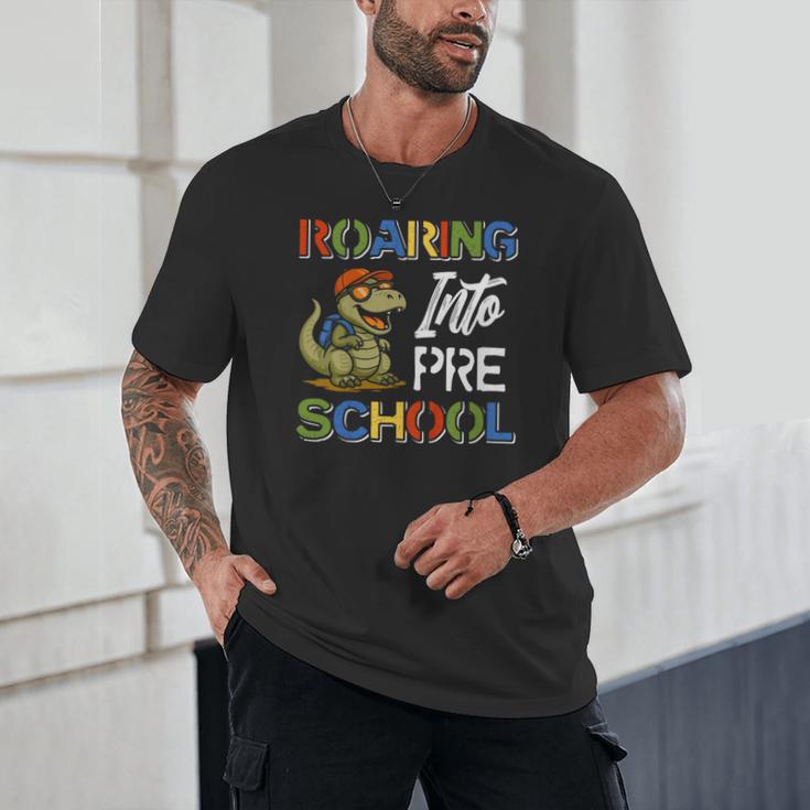 Roaring Into Preschool First Day Back To School Students Unisex T-Shirt
