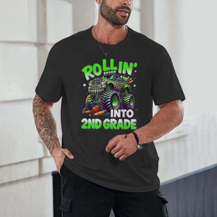 Rollin' Into 2nd Grade Monster Truck Back To School Boys Unisex T-Shirt Rollin' Into 2nd Grade Monster Truck Back To School Boys Unisex T-Shirt