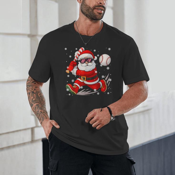 Santa Baseball Christmas Pajamas Xmas Men Boy Toddlers Unisex T-Shirt Santa Baseball Christmas Pajamas Xmas Men Boy Toddlers Unisex T-Shirt