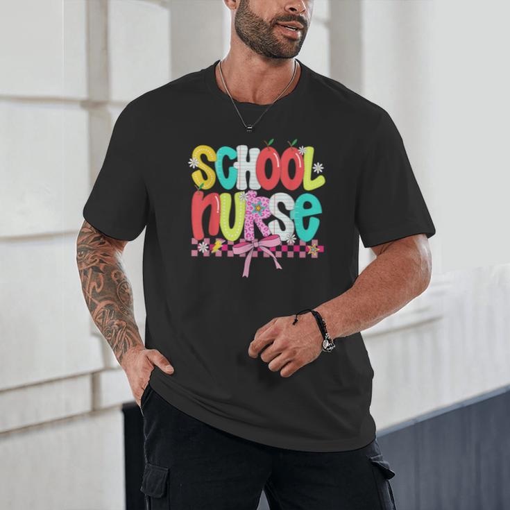 School Nurse Appreciation Day Coquette Bow Back To School Unisex T-Shirt School Nurse Appreciation Day Coquette Bow Back To School Unisex T-Shirt