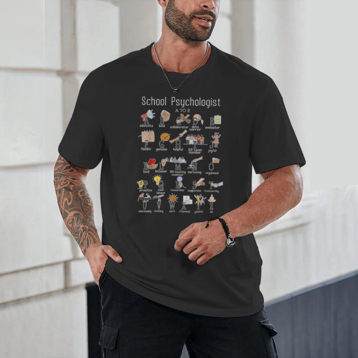 School Psychologist Alphabet ABCs Psychology Back To School Unisex T-Shirt School Psychologist Alphabet ABCs Psychology Back To School Unisex T-Shirt