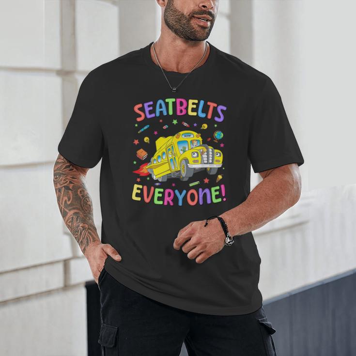 Seatbelt School Bus Driver Everyone Back To School Unisex T-Shirt Seatbelt School Bus Driver Everyone Back To School Unisex T-Shirt