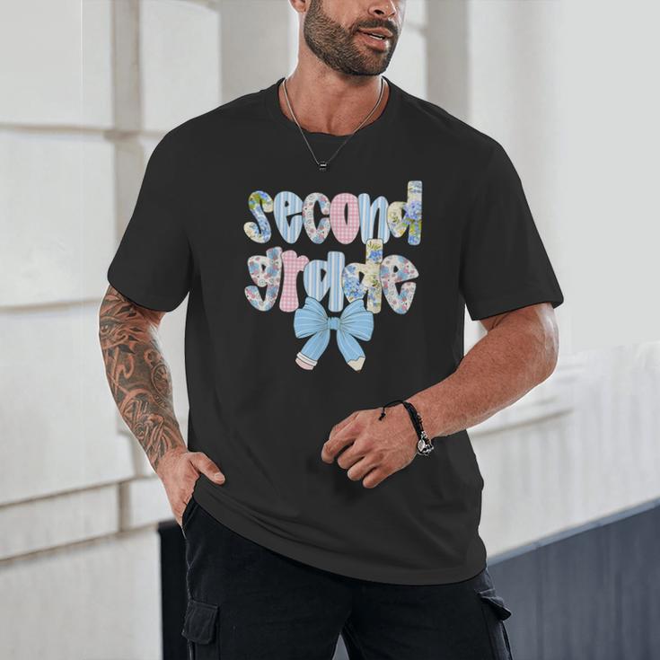 Second Grade Coquette Bow Pencil First Day Back To School Unisex T-Shirt
