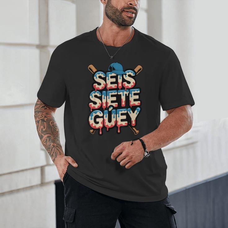 SEIS Siete Guey Baseball Drip Mexico Spanish 67 Slang Boys Unisex T-Shirt SEIS Siete Guey Baseball Drip Mexico Spanish 67 Slang Boys Unisex T-Shirt
