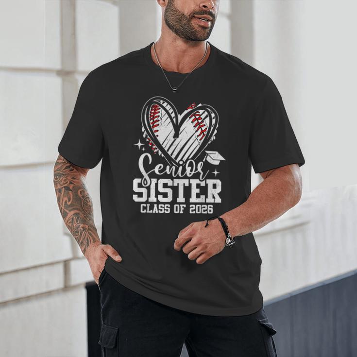 Senior Sister Class Of 2026 Baseball Graduation Heart Unisex T-Shirt Senior Sister Class Of 2026 Baseball Graduation Heart Unisex T-Shirt