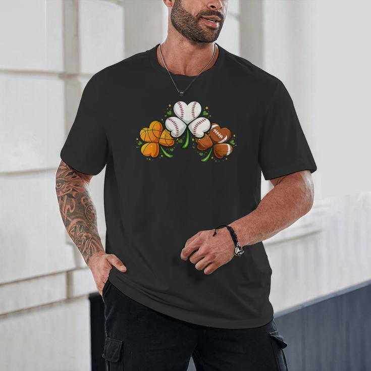 Shamrock Baseball Basketball Football St Patricks Day Unisex T-Shirt Shamrock Baseball Basketball Football St Patricks Day Unisex T-Shirt