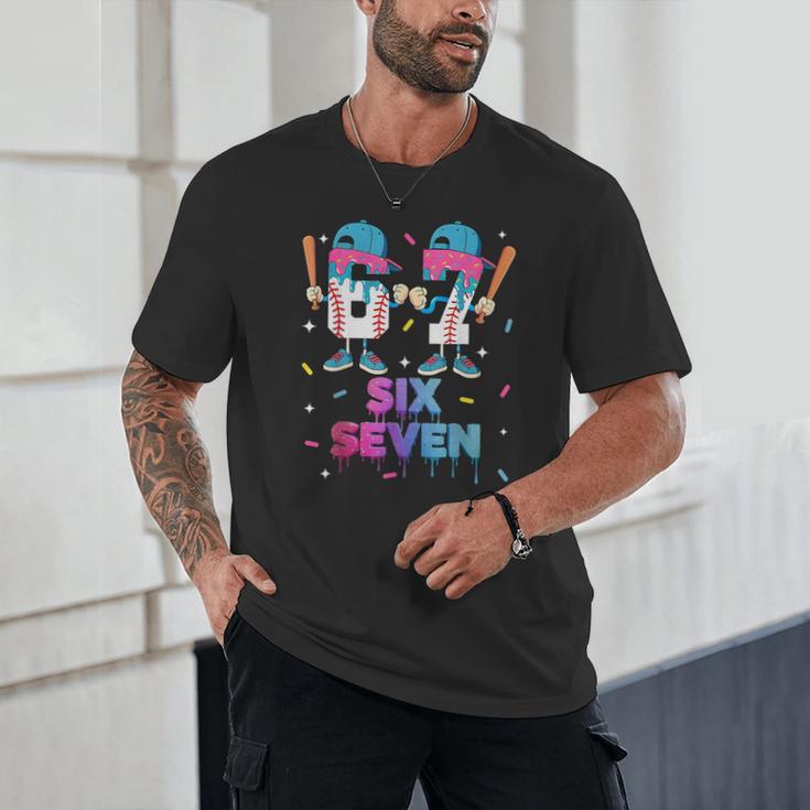 Six Seven Baseball Ice Cream Drip 6 7 Meme Gen Alpha Slang Unisex T-Shirt Six Seven Baseball Ice Cream Drip 6 7 Meme Gen Alpha Slang Unisex T-Shirt
