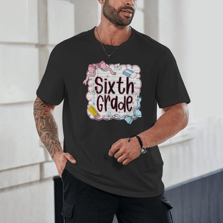 Sixth Grade Back To School For Girls Pink Notebook Unisex T-Shirt Sixth Grade Back To School For Girls Pink Notebook Unisex T-Shirt