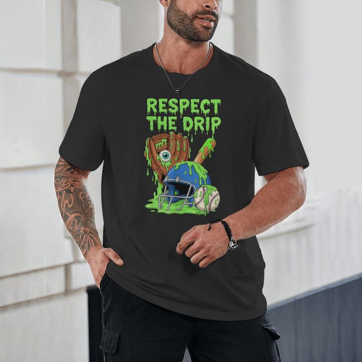 Spooky Zombie Respect The Drip Baseball Halloween Unisex T-Shirt Spooky Zombie Respect The Drip Baseball Halloween Unisex T-Shirt