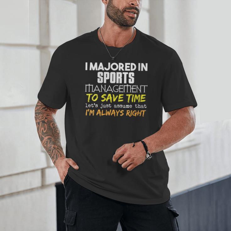 Sports Management Major For Back To School Unisex T-Shirt Sports Management Major For Back To School Unisex T-Shirt