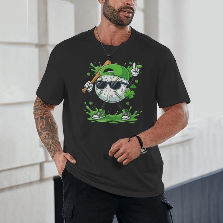 St Patrick Day Baseball Drip Ice Cream Baseball Player Men Unisex T-Shirt St Patrick Day Baseball Drip Ice Cream Baseball Player Men Unisex T-Shirt