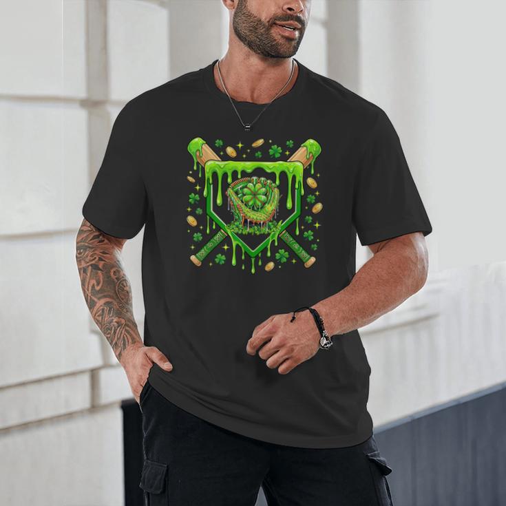 St Patricks Day Baseball Ice Cream Shamrock Baseball Player Unisex T-Shirt St Patricks Day Baseball Ice Cream Shamrock Baseball Player Unisex T-Shirt