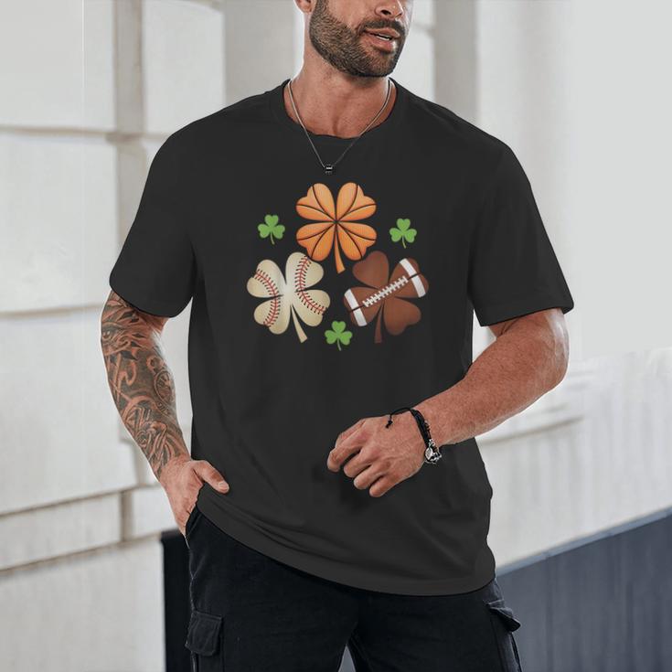 St Patricks Day Shamrock Basketball Baseball Irish Boys Men Unisex T-Shirt St Patricks Day Shamrock Basketball Baseball Irish Boys Men Unisex T-Shirt