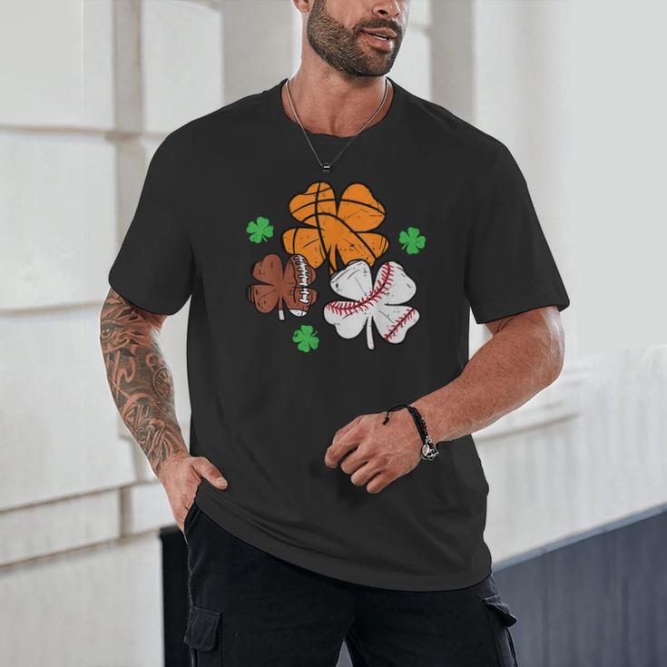 St Patricks Day Shamrock Basketball Baseball Men Boys Kids Unisex T-Shirt St Patricks Day Shamrock Basketball Baseball Men Boys Kids Unisex T-Shirt