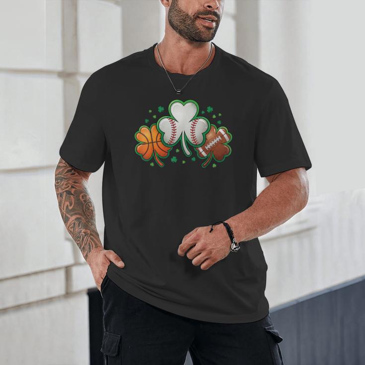 St Patricks Day Shamrock Sports Baseball Basketball Football Unisex T-Shirt