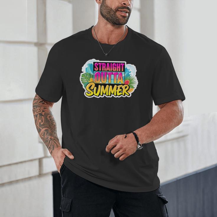 Straight Outta Summer Back To School First Day Fall Autumn Unisex T-Shirt