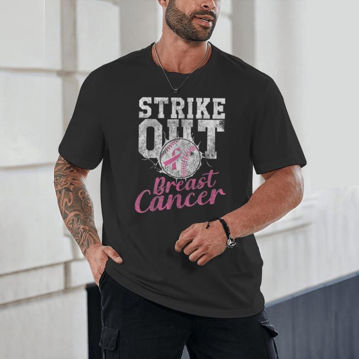 Strike Out Breast Cancer Baseball Warrior Unisex T-Shirt Strike Out Breast Cancer Baseball Warrior Unisex T-Shirt
