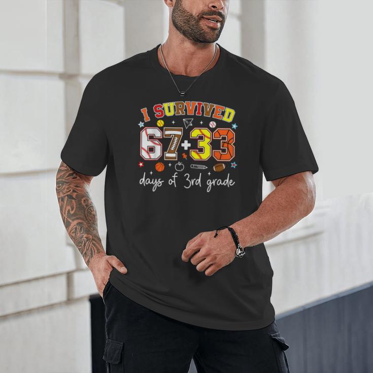 I Survived 6733 Days Of 3rd Grade Baseball Football 100 Day Unisex T-Shirt I Survived 6733 Days Of 3rd Grade Baseball Football 100 Day Unisex T-Shirt