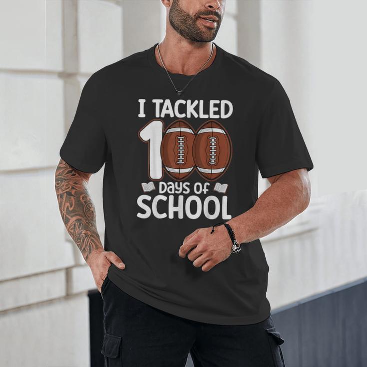 I Tackled 100 Days Of School Baseball Player Kids Teacher Unisex T-Shirt I Tackled 100 Days Of School Baseball Player Kids Teacher Unisex T-Shirt