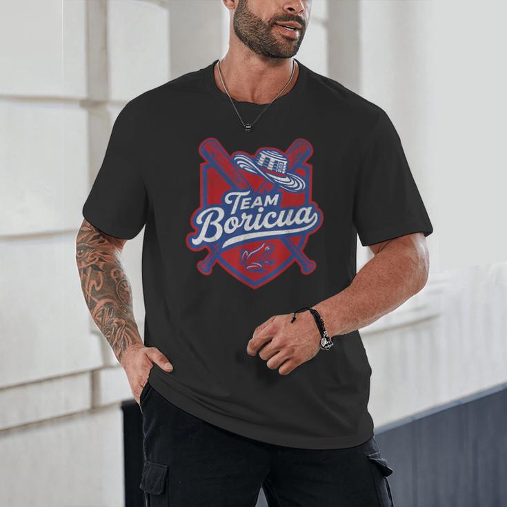Team Boricua Puerto Rico Baseball Coqui Frog Pava Hat Fan Unisex T-Shirt Team Boricua Puerto Rico Baseball Coqui Frog Pava Hat Fan Unisex T-Shirt