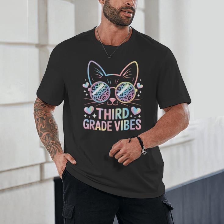 Third 3rd Grade Vibes Back To School Cute Cat Cute For Girls Unisex T-Shirt Third 3rd Grade Vibes Back To School Cute Cat Cute For Girls Unisex T-Shirt