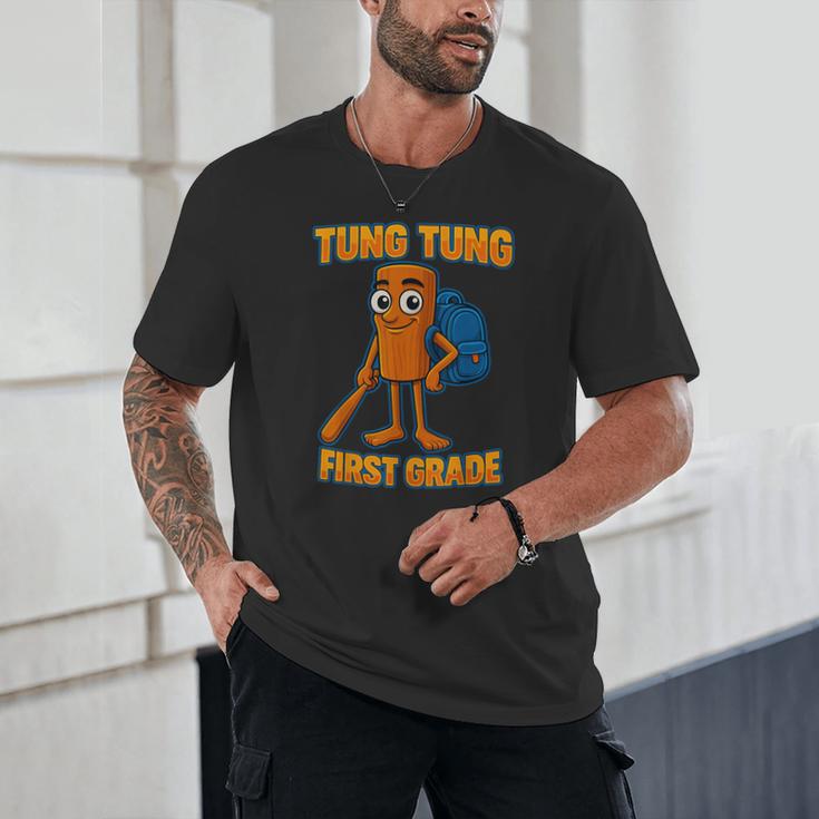 Tung Tung Sahur First Grade Italian Brainrot Back To School Unisex T-Shirt Tung Tung Sahur First Grade Italian Brainrot Back To School Unisex T-Shirt