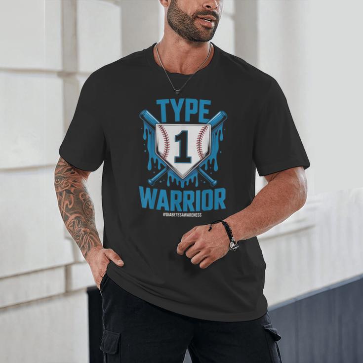 Type 1 Warrior Diabetes Awareness Baseball Enthusiasts Unisex T-Shirt Type 1 Warrior Diabetes Awareness Baseball Enthusiasts Unisex T-Shirt