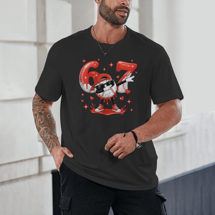 Valentines Day Six Seven Baseball 6 7 Meme Dab Heart Boys Unisex T-Shirt Valentines Day Six Seven Baseball 6 7 Meme Dab Heart Boys Unisex T-Shirt