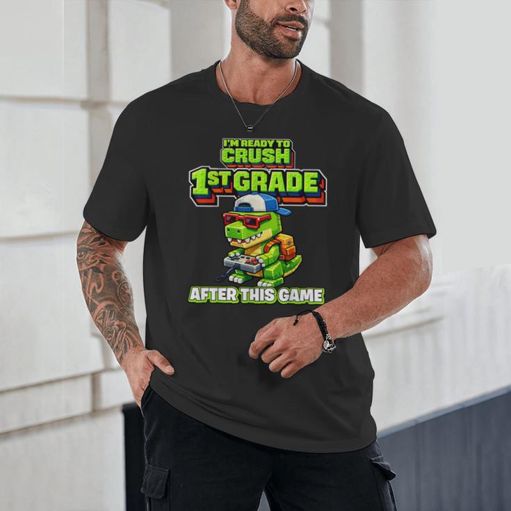 Video GameRex Dinosaur 1st Grade Back To School Boy Unisex T-Shirt Video GameRex Dinosaur 1st Grade Back To School Boy Unisex T-Shirt