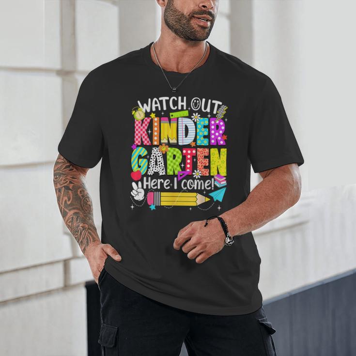 Watch Out Kindergarten Here I Come Kinder Back To School Unisex T-Shirt Watch Out Kindergarten Here I Come Kinder Back To School Unisex T-Shirt