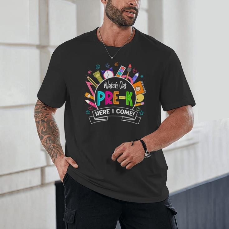 Watch Out Pre-Kindergarten Here I Come Back To School Pre-K Unisex T-Shirt Watch Out Pre-Kindergarten Here I Come Back To School Pre-K Unisex T-Shirt