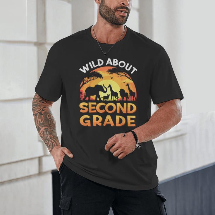 Wild About Second Grade Zoo Animals Back To School Safari Unisex T-Shirt