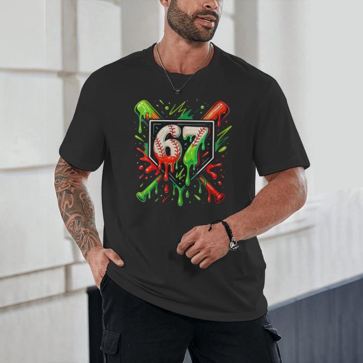 Xmas Baseball Six Seven 67 Meme Ice Cream Drip Men Women Unisex T-Shirt Xmas Baseball Six Seven 67 Meme Ice Cream Drip Men Women Unisex T-Shirt