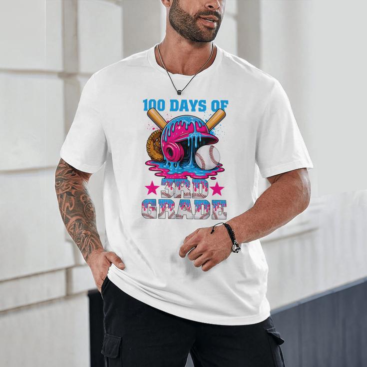 100 Days Of 3rd Grade Baseball 100th Day Of School Boys Kids Unisex T-Shirt