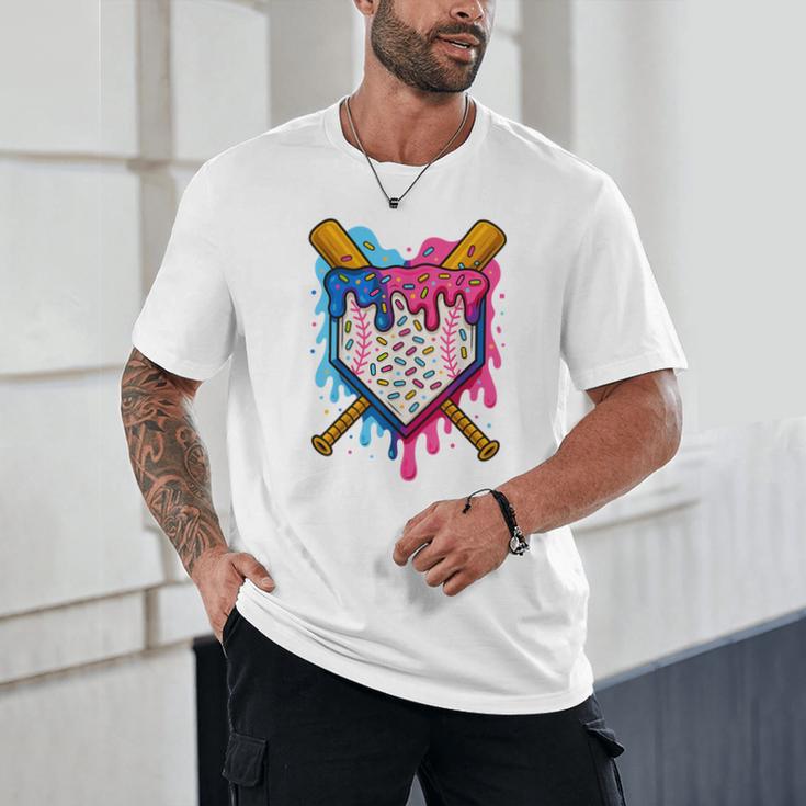 Baseball Boys Ice Cream Drip Baseball Unisex T-Shirt