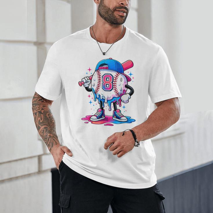 Baseball Drip 8th 8 Year Old Birthday Boys Pitcher Player Unisex T-Shirt Baseball Drip 8th 8 Year Old Birthday Boys Pitcher Player Unisex T-Shirt