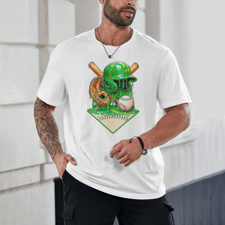 Baseball Life Style Ice Cream Drip Green Premium Tri-Blend Unisex T-Shirt Baseball Life Style Ice Cream Drip Green Premium Tri-Blend Unisex T-Shirt