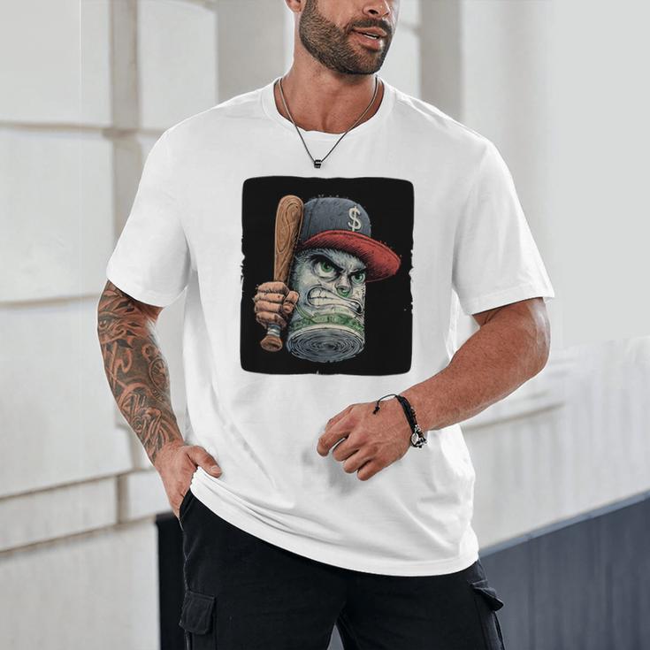 Cool Dollar Bill Guy With Cap And Baseball Costume Premium Tri-Blend Unisex T-Shirt Cool Dollar Bill Guy With Cap And Baseball Costume Premium Tri-Blend Unisex T-Shirt
