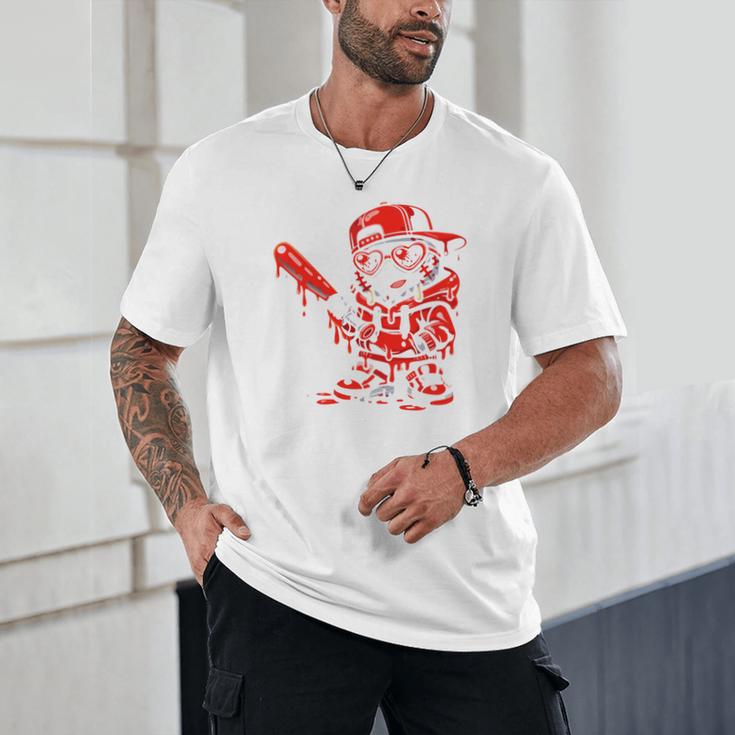 Drippy Baseball Mascot Valentine Heart Glasses Cartoon Unisex T-Shirt Drippy Baseball Mascot Valentine Heart Glasses Cartoon Unisex T-Shirt