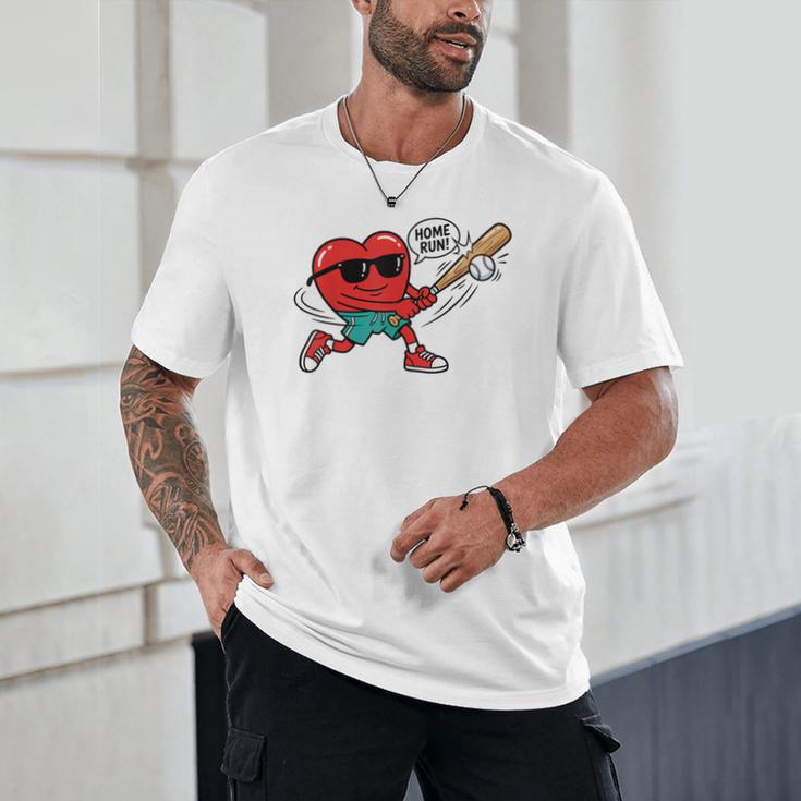 Heart Valentines Day Baseball Men Boys Kids Teens Unisex T-Shirt Heart Valentines Day Baseball Men Boys Kids Teens Unisex T-Shirt