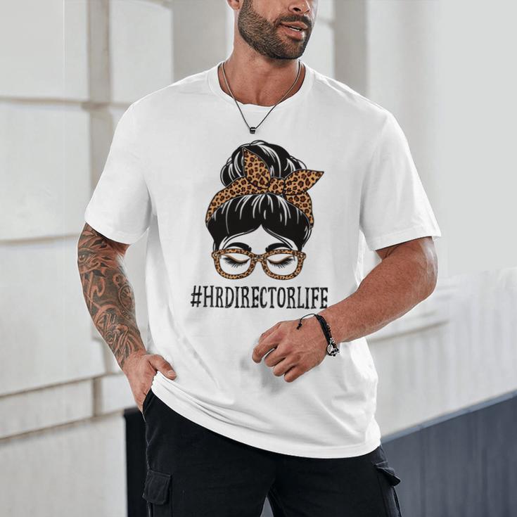 HR Director Leopard Messy Bun Appreciation Back To School Performance Unisex T-Shirt