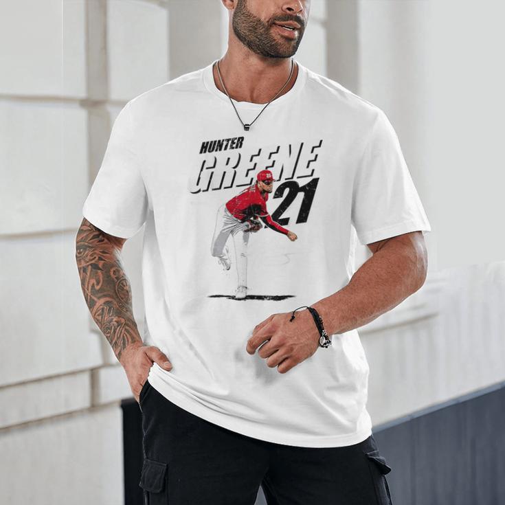 Hunter Greene Cincinnati MLB Baseball Players MLBHGR204M Unisex T-Shirt Hunter Greene Cincinnati MLB Baseball Players MLBHGR204M Unisex T-Shirt