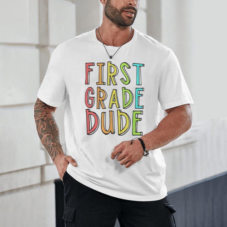 Kids First Day Of First Grade Dude 1st Grade Back To School Boys Unisex T-Shirt Kids First Day Of First Grade Dude 1st Grade Back To School Boys Unisex T-Shirt